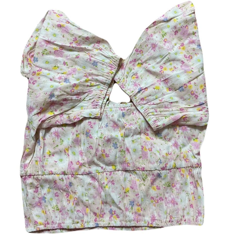 Elodie Floral Sleeveless Top Size Small